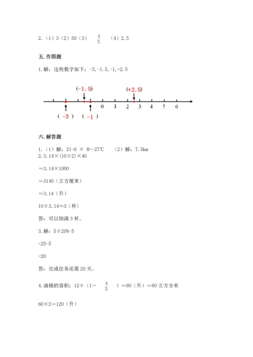小学数学毕业测试卷附答案【实用】.docx