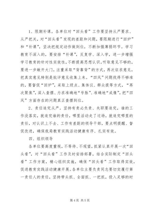 党的群众路线回头看活动实施方案.docx