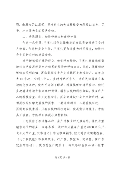村党总支书记王宪礼同志先进事迹材料.docx