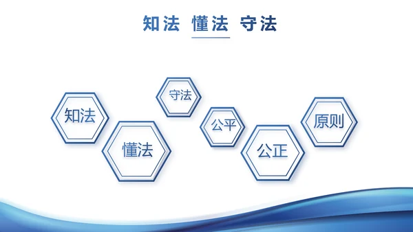 蓝色大气法律知识讲座宣传动态PPT