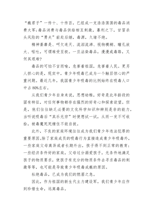 禁毒宣传教育领导发言稿5篇.docx