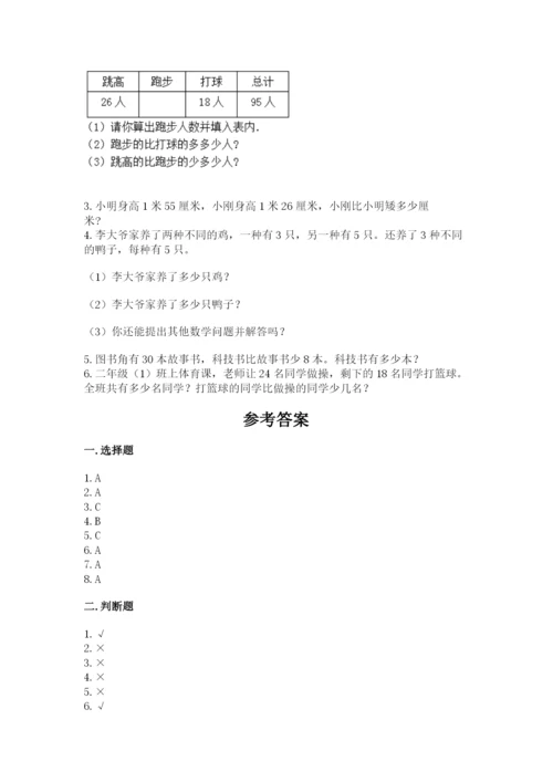 小学数学二年级上册期中测试卷【能力提升】.docx