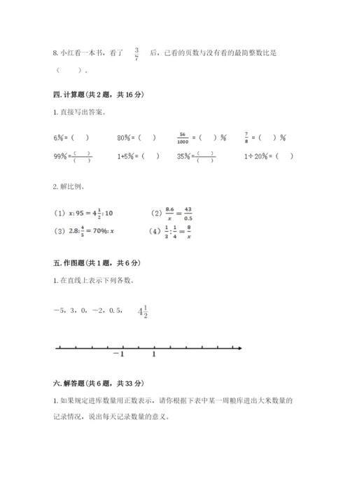 人教版六年级下册数学期末测试卷附完整答案【精品】.docx