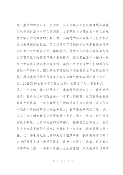 护士长半年工作总结及计划4篇.docx