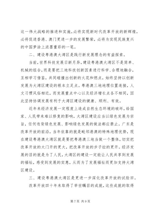 粤港澳大湾区规划纲要心得体会两篇.docx