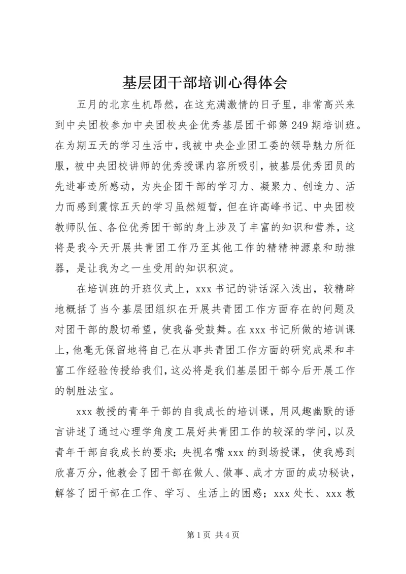 基层团干部培训心得体会 (5).docx