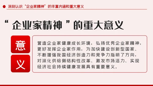 对企业家精神的认识和体会PPT模板