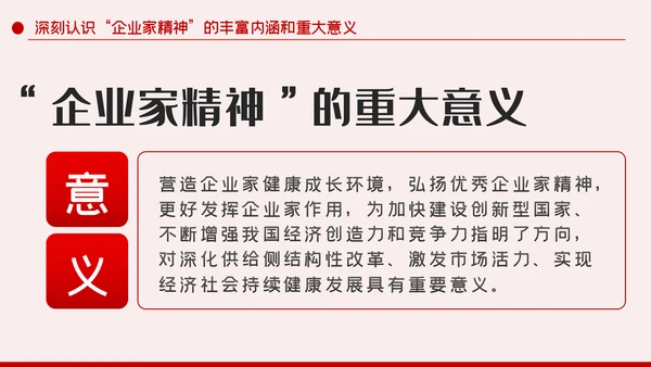 对企业家精神的认识和体会PPT模板