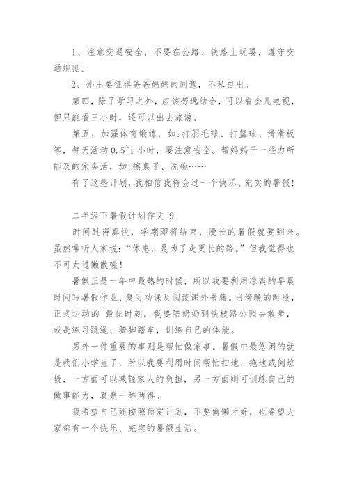 二年级下暑假计划作文.docx