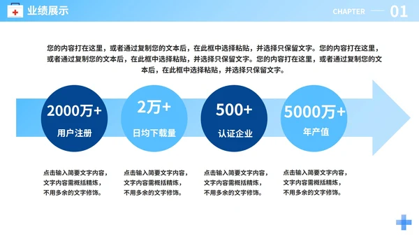 蓝色渐变科技医药企业宣传介绍PPT模板