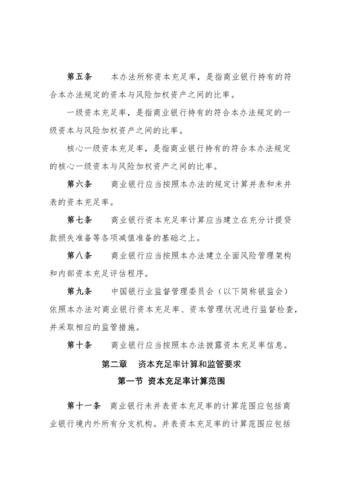 商业银行资本管理办法(试行)含附件.docx