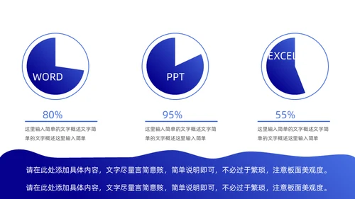 蓝色商务部门年终总结通用PPT模板