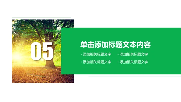 环保绿色森林林业管理工作汇报PPT模板