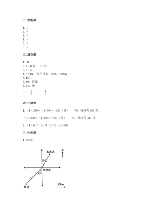 澜沧拉祜族自治县六年级下册数学期末测试卷精品有答案.docx