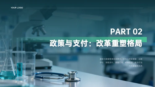 绿色商务风医疗行业发展分析PPT模板