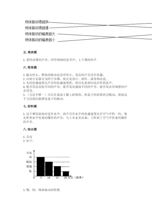 教科版科学四年级上册第一单元声音测试卷（历年真题）word版.docx