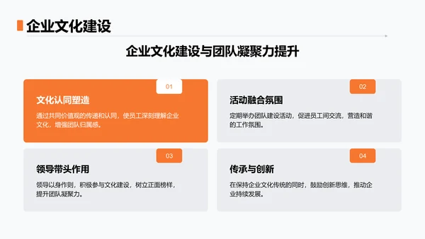 橙色商务风内部经验分享汇报PPT模板