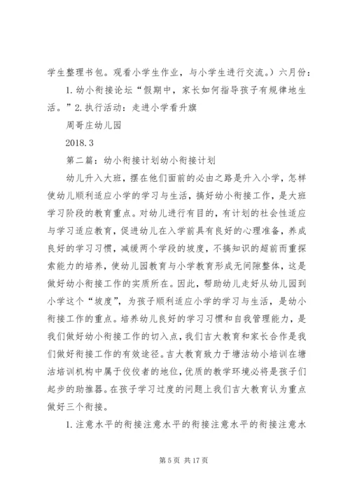 幼小衔接计划20XX年.docx