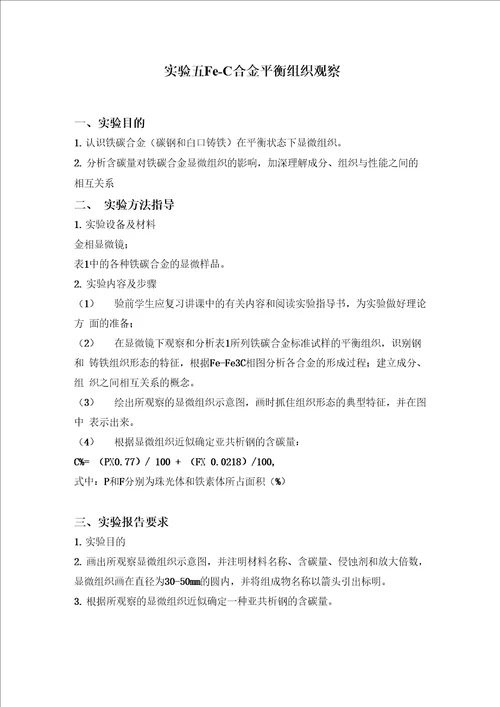 材料科学基础实验指导书