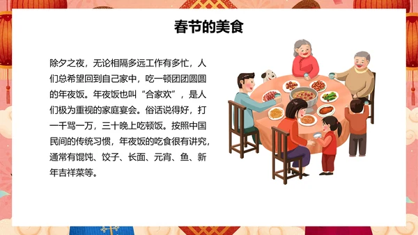 新年春节文化春节习俗介绍ppt模板