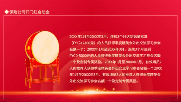 保险公司开门红启动会动态通用PPT模板