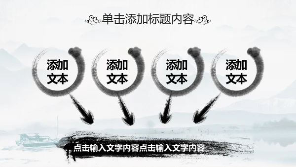 中国传统文化国学经典水墨中国风ppt模板