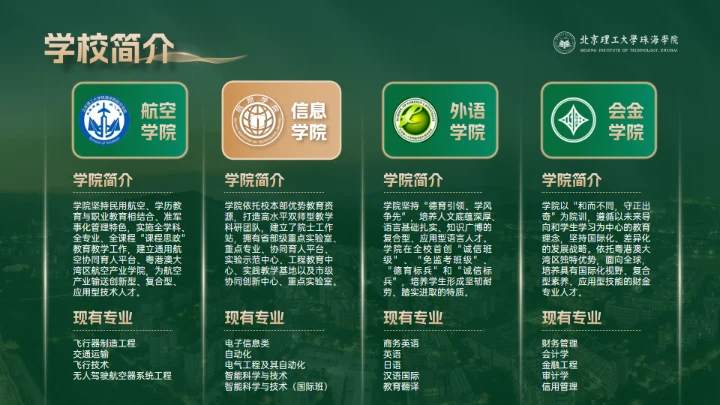 北京理工大学介绍，高校通用答辩PPT模板