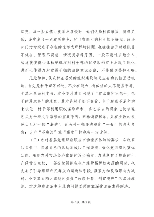 村党支部建设情况工作调研报告.docx
