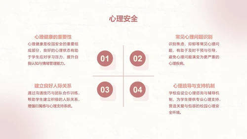 兔崽子红色卡通风安全主题班会