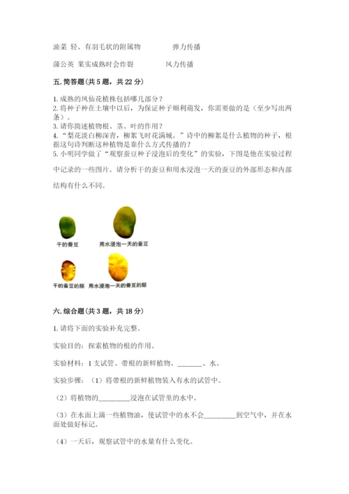 教科版四年级下册科学第一单元《植物的生长变化》测试卷完整版.docx