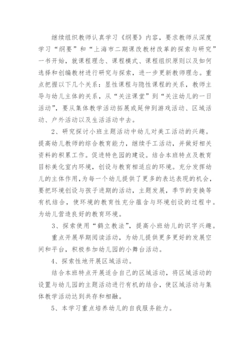 关于小班教师教研计划5篇.docx