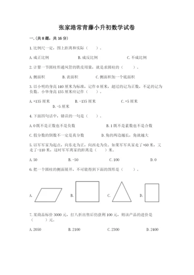 张家港常青藤小升初数学试卷word.docx