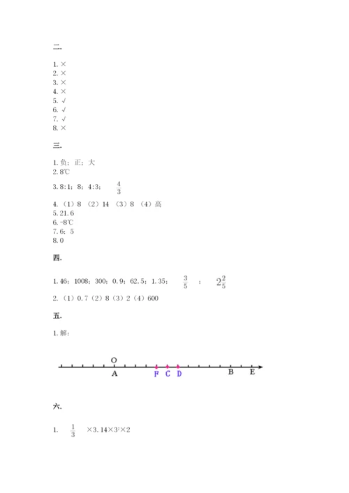 人教版六年级数学下学期期末测试题精品【黄金题型】.docx