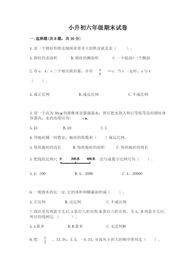 小升初六年级期末试卷含完整答案【典优】.docx