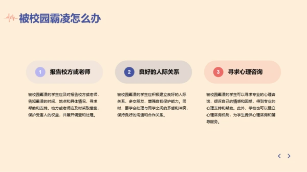 紫黄色插画风抵制校园霸凌主题班会PPT模板