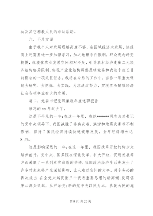 某年党委书记三严三实年终述职报告范文.docx