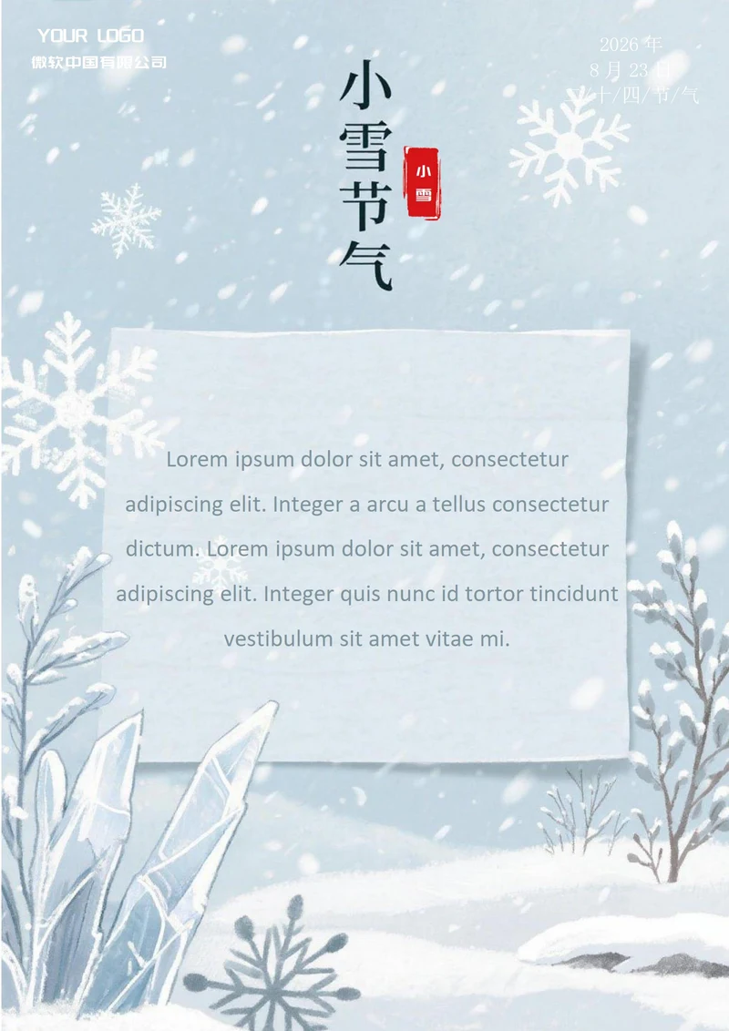 小雪二十四节气(冰雪)