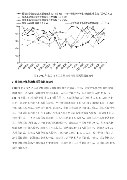 北京市十六区县公共服务绩效综合评价.docx