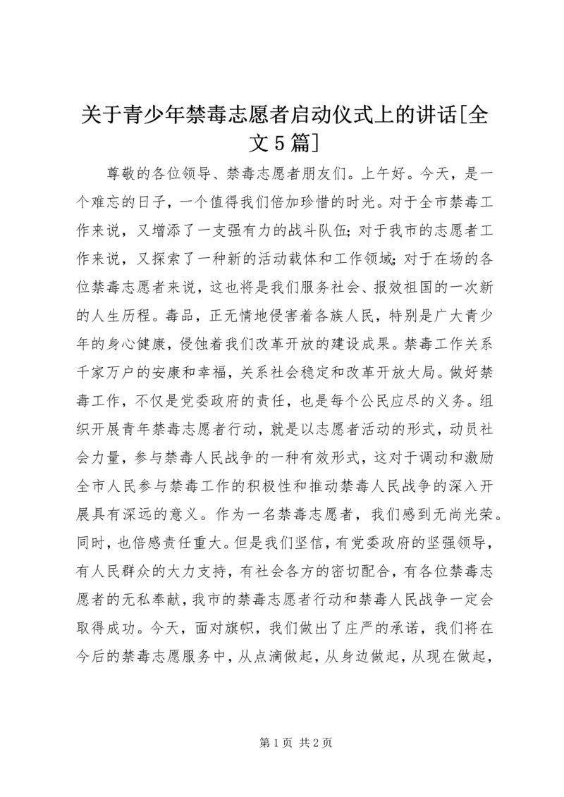 关于青少年禁毒志愿者启动仪式上的讲话[全文5篇] (4).docx