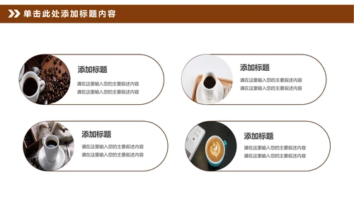 美味咖啡美食咖啡店宣传PPT模板