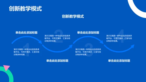 蓝色扁平风学术汇报PPT模板