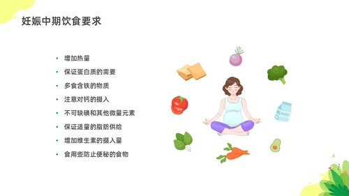 彩色水彩插画孕期营养科普宣传PPT全民营养周
