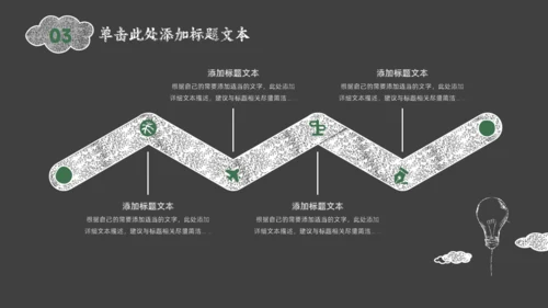 黑板背景灯泡粉笔手绘风教师说课通用PPT模板
