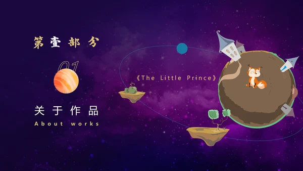 《小王子》名著导读儿童文学ppt模板