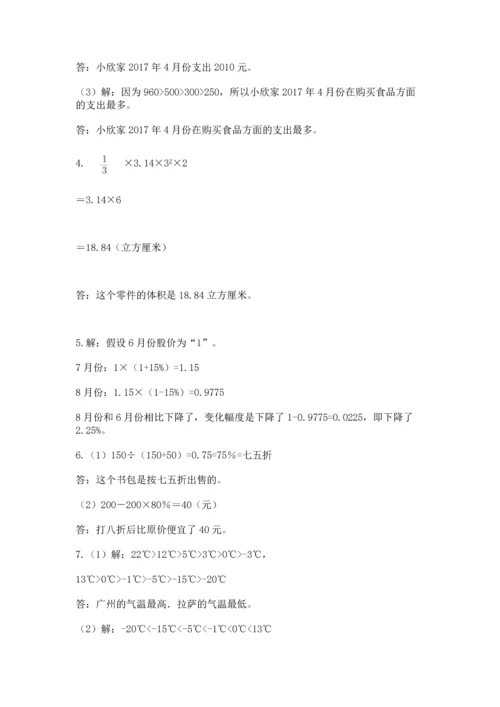 六年级小升初数学解决问题50道及答案1套.docx