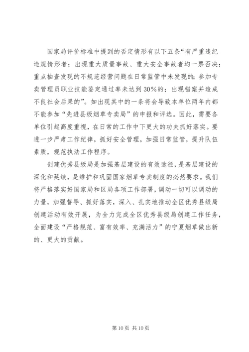 各县市创建优秀县级烟草专卖局活动调研报告.docx