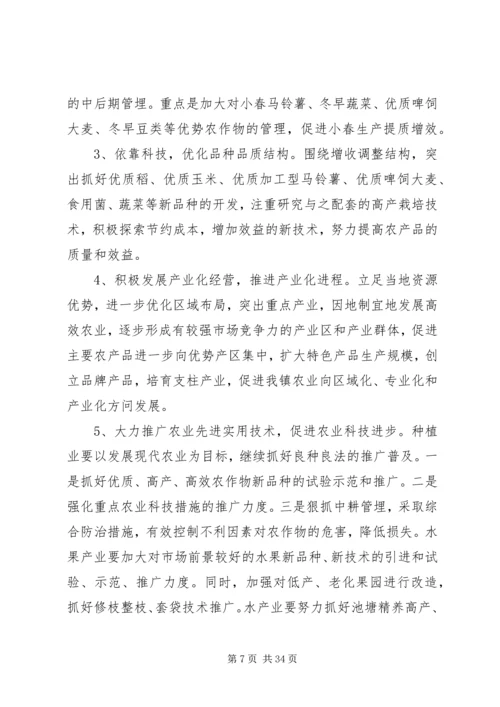乡镇经济服务中心工作总结及某年工作计划.docx