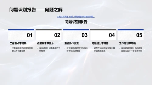 季度工作回顾与远景PPT模板