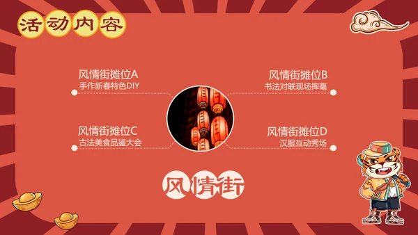 国潮新风金虎贺岁通用PPT模板
