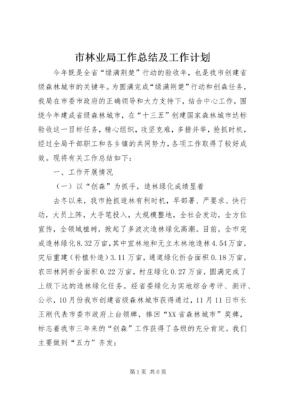 市林业局工作总结及工作计划 (3).docx